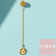 CINCO Portugal Boutique Emma necklace 925 Sterling Silver Inlaid With 24K Gold Ray Coin Slippery Adj