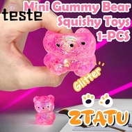 Bear Squishy Fidget Toys, Cute Gummy Bear Sugar Stress Ball Sensory Toys, Hot Funny Soft Squishy Bal