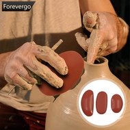 FOREVERGO 3Pcs Pottery Clay Rubber Scraper DIY Sculpture Ceramic Clay Trimming Sculpture Shaping Too