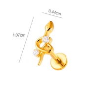 (L61) PIERCING EARRINGS F136L TITANIUM STEEL BARBEL | HELIX LOBE UPPERLOBE FLAT CONCH