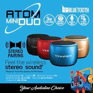 Vinnfier Atom Mini Duo Bluetooth Portable Speaker with Wireless Stereo Pairing