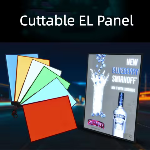 Cuttable EL Panel Light A5 Size 14.8x21cm DIY Led Glowing Panel Led Electroluminescent Backlight Wit