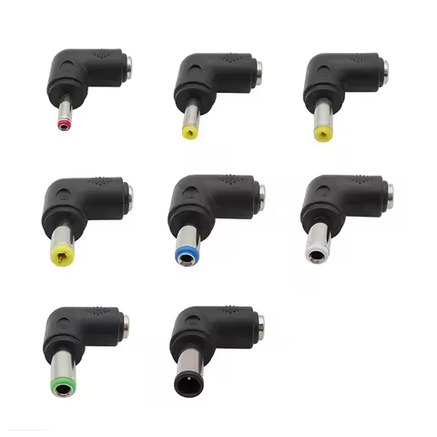 2/5Pcs 90 Degree DC 5.5 x 2.1mm Female Jack to 3.5x1.35/4.0x1.7/4.8x1.7/5.5x2.1/5.5x2.5/6.3x3.0/6.0x