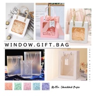 SG Stock | Gift Bag Transparent Window Paper Bag | Party Goodie Bag | Door Gift BAG Birthday Gift Bag Wedding Gift Bag