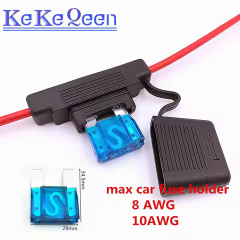 1PCS 8 10 AWG 8AWG 10AWG Wire Maxi Car Fuse Holder Water-resistant Waterproof Automotive With Cover 
