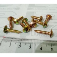 10 PCS Screws 8x3/4" TAB T TS Yellow