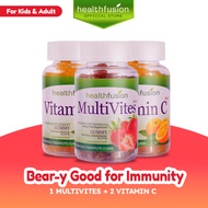 [VITAMIN PACK] Health Fusion Vitamin C 180 gummies Immunity Boost for Adults & Kids Ascorbic Acid + 