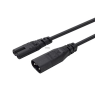 ✿ 30cm 11 8inch IEC320 C7 to Figure 8 C8 Power Cord Male to Female Connector Adapter Cable Extension