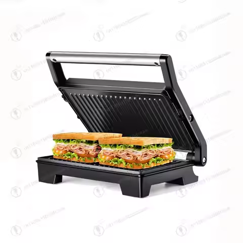 Cross-border export hot sale panini machine sandwich machine home 180 degree flattening steak machin