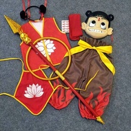 ZST Nezha Costume Nezha Magic Kids Boy Adult Performance Costume Cos Halloween Little Nezha Suit Ani