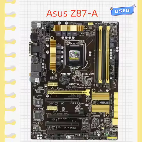 ASUS Z87-A motherboard | LGA1150 interface, supports 4th/5th generation i5/i7, four DDR3 memory slot