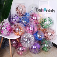 12 Inch Confetti Balloon | 12 Inch Transparent Confetti Balloon