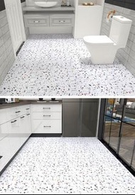 【韓式廚房浴室防水地貼】地板貼 門市取貨  翻新 一撕即貼 自己貼 可剪