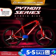 [🇸🇬 OFFICIAL STORE] Begasso 26" SHIMANO 21 Speeds Python Hybrid Mountain Bikes/ Begasso Bike/ Hybrid Bike/ Hybrid Bicycle/ MTB / Road Bike