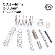 [HYH] Sus304 Pressure Spring d0.3mm Pressure Spring Small Spring Compression Spring Return Spring La