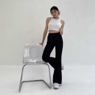 Flare Pants - Highwaist Flare Pants - Women's Semi-Cutbray Culottes
