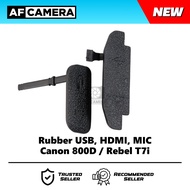 Rubber Rubber USB HDMI MIC Canon 77D 800D