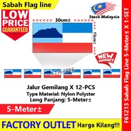 Sabah Flag Line Nylon Polyester Sabah Negeri Dibawah Bayu Flag 5meter± 12flag #2683 #Sabah #Flag #li