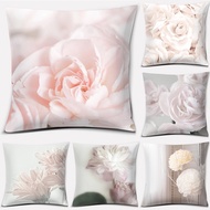 Pink Flower Series Pillow Bedroom Sofa Car Pillowcase Home Office Decoration