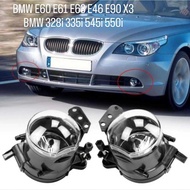 BMW SERIES E60 E61 E90 E63 E46 Front Bumper Fog Lamp Spot Light Clear Lens Cover Depan Lampu