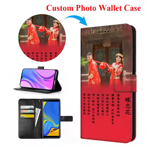 Print Photo Leather Case For Xiaomi Redmi Note 11 12 13 14 Pro Redmi 15C Poco F7 F6 X7 X6 Custom Per