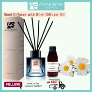 Aroma Sense Chamomile Aromatherapy Reed Diffuser (60ml) use for Aromatherapy - Spa - Home - Kitchen 