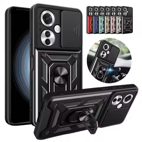 Funda For OPPO Reno11F 5G Case Slide Lens Camera Protector Armor Shockproof Coque For OPPO Reno11 F 