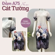 Đầm trung niên phom xoè mềm mát mịn quà tặng bà tặng mẹ A75 - Thời trang Cát Tường