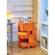 Storage Storage Mobile Storage Cabinet Red Cabinet Nordic Creative Mesh Side Cart Bedroom Sofa Snack