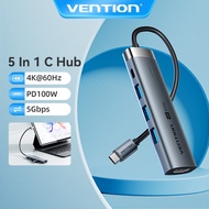 Vention USB C Hub With 4K HDMI, 5-In-1 Type C OTG Hub Multi-port Adapter