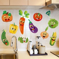 [Preferred Boutique] Vegetable Fruit Emoji Stickers Kitchen Tile Waterproof Oil-Proof Wallpaper Self