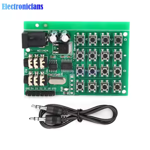 DC 5-24V DTMF Audio Generator Module Voice Encoder Dual Tone Transmitter Multi-Button Keypad Audio C