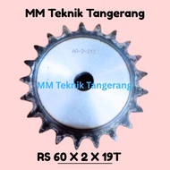 Sprocket RS 60 x 2 x 19 T Gear RS 60-2x19T Double Chain Gear Z 19T 19 T RS60 -2 60Z19 60x2x19T 60-2 
