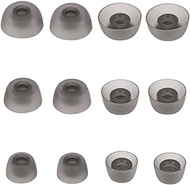 CYADCI Replacement Earbuds Tips Compatible with Jabra Elite Active 65t/ 75t Headphone ,6 Pairs S/M/L Replacement Silicone Eartips for Jabra Headphone,Gray