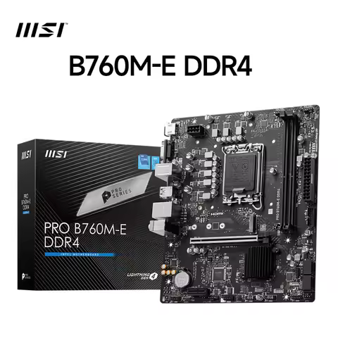 MSI PRO B760M-E DDR4 64GB Intel B760 Motherboard LGA1700 PCI4.0 DDR4 placa mãe MotherBoard diy gamin