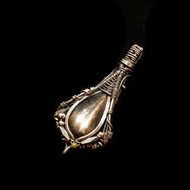 【水晶系列】 頂級黑太陽石 925純銀 金屬編織吊墜