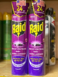 COMBO 2 chai xịt côn trùng RAID HƯƠNG LAVENDER 520ml