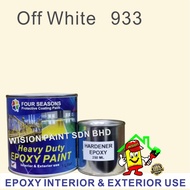 off white 933 1L ( 1 Liter ) Four Seasons / New Epoxy Floor Paint / Heavy Duty Coating - new mici epoxy Finishes