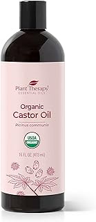 Plant Therapy Castor Oil USDA Organic Cold Pressed 100% Pure Hexane Free 16 oz Conditioning &amp; Healing, For Dry Skin, Hair Growth - Skin, Hair Care, Eyelashes