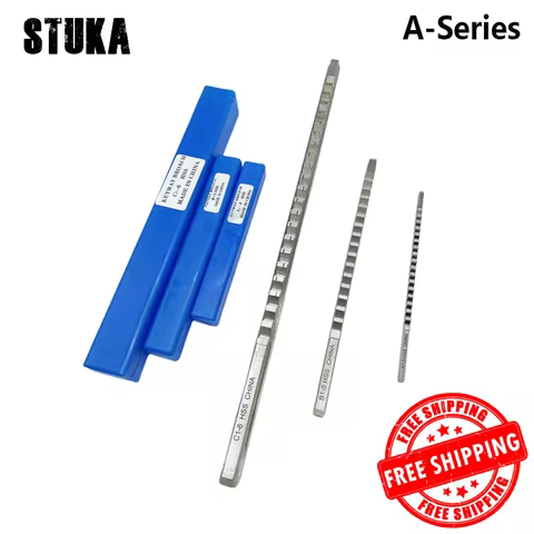 Stuka A-Series Push Type Keyway Broaches HSS Keyway Tools for CNC Machine Tool A1-2/3mm 1/16''A 1/8'
