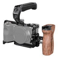 Factory OEM Custom Camera Cage With Top Handle and Wooden Side Handgrip Camera Cage Kit for Sony A67