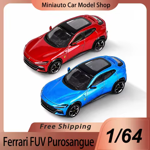 Bburago 1:64 Ferrari Purosangue Fuv Car Model Miniature Ferrari 296 Gtb Alloy Sports Car Collection 