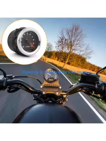H7JD Tachometer 2'' Car Tachometer 0~10000RPM Temperature Gague for 4, 6, 8 Cylinder