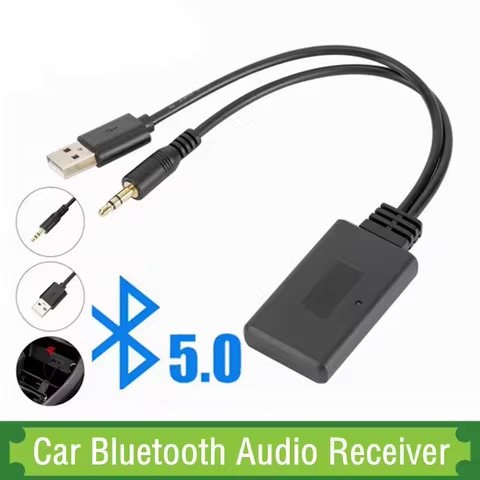KMIND Car Module Bluetooth Audio Adapter Wireless Music Receiver 3.5mm Aux Connection USB Support fo