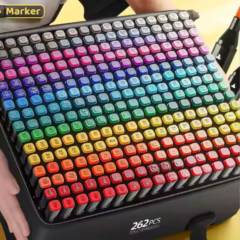 24-262 Colors Alcohol Drawing Markers Dual Tip Permanent Art Sketch Markers for Illustration School