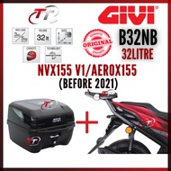 Nvx155 V1 AEROX155 NVX 155 AEROX GIVI SRV SPECIAL MONO RACK MONORACK J TAPAK BOX Rear Luggage BOX B32N E250N B33NM