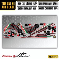 Tem Xe Airblade 2016 - 2022 Phong Cách Lamborghini Đẹp | AB43 | Decal Rời AB Air Blade Cao Cấp Cắt S