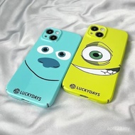 Phone Case Green Cyclops Little Monster Protective Case Suitable for Samsung S24ULTRA S23 S22 S21 UL
