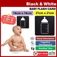 Baby Flash Card Big Flash Card for Baby Black White Card Newborn Toys 0 3 Month Mainan Baby 3 Bulan 