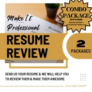 RESUME/CV REVIEW SERVICES - BASIC/ADVANCE PACKAGE